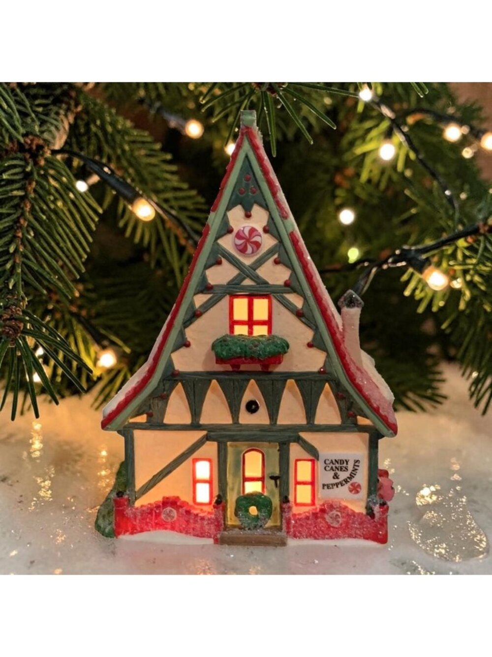 Dept 56 Candy Cane & Peppermint Shop North Pole Village (Missing Sign) - 1996